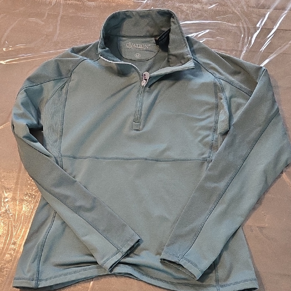 Ovation Women's Greenish Quarter-Zip Top
